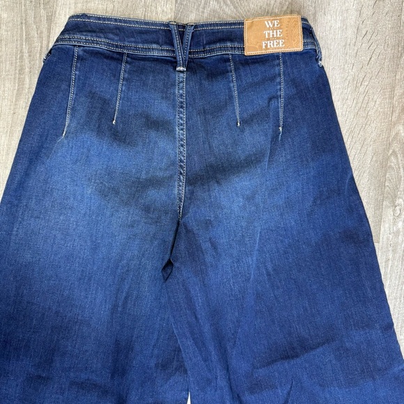 We The Free Wide-Leg Blue Jeans Size 26 - Picture 4 of 7